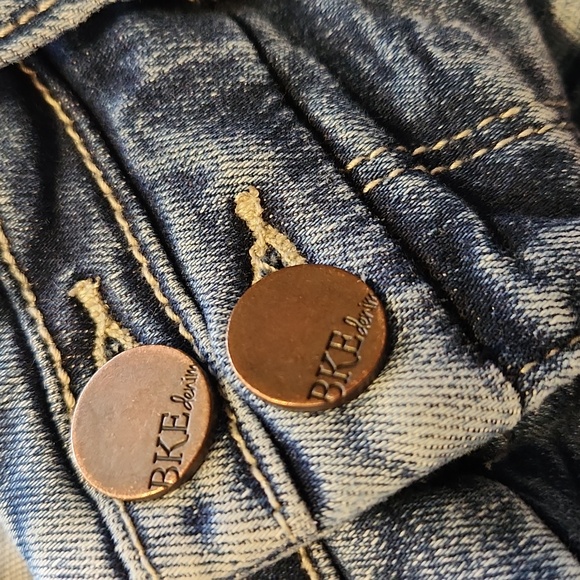 BKE Blue Distressed Payton Style Jeans Mid Rise Bootcut Size 30 X 31.5 Stretchy - Picture 15 of 15